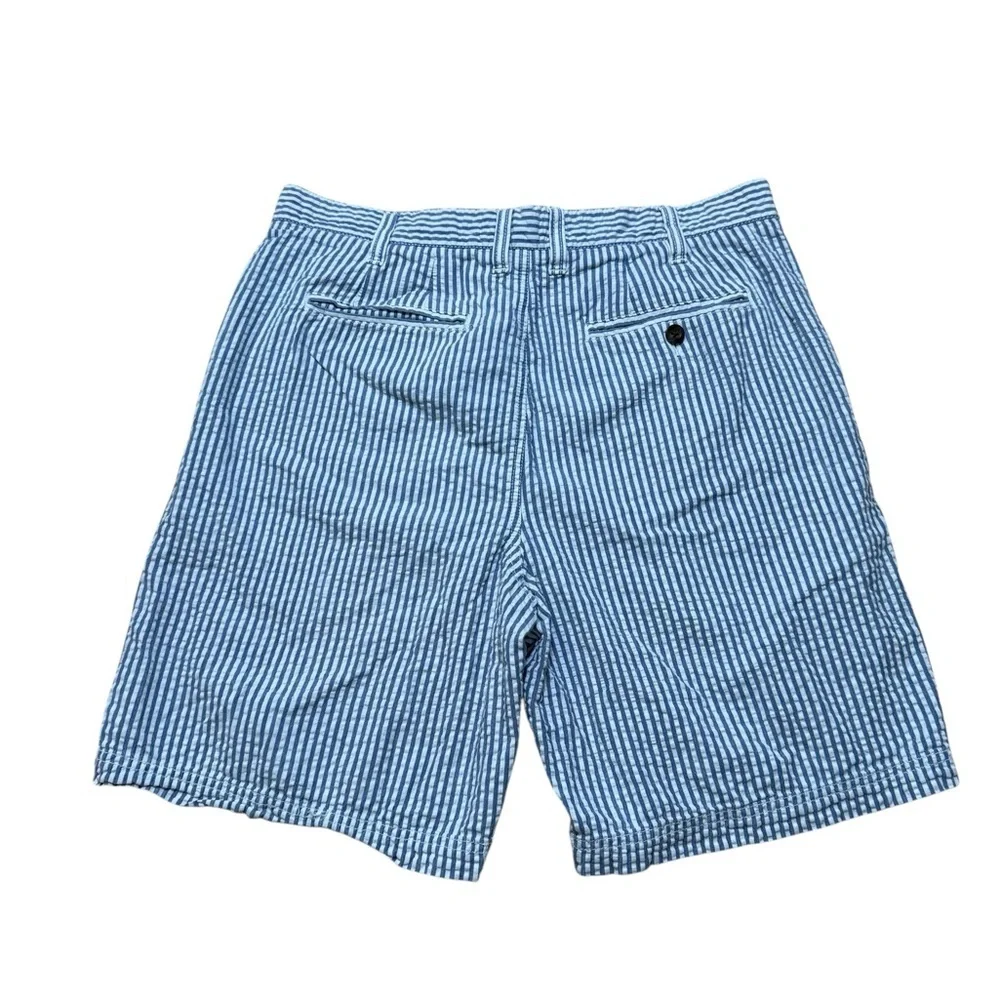 Croft & Barrow Men’s Shorts Navy Blue Striped Size 34 Casual